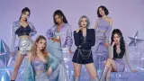 Original girl-group photo with one member's hairstyle being edited
